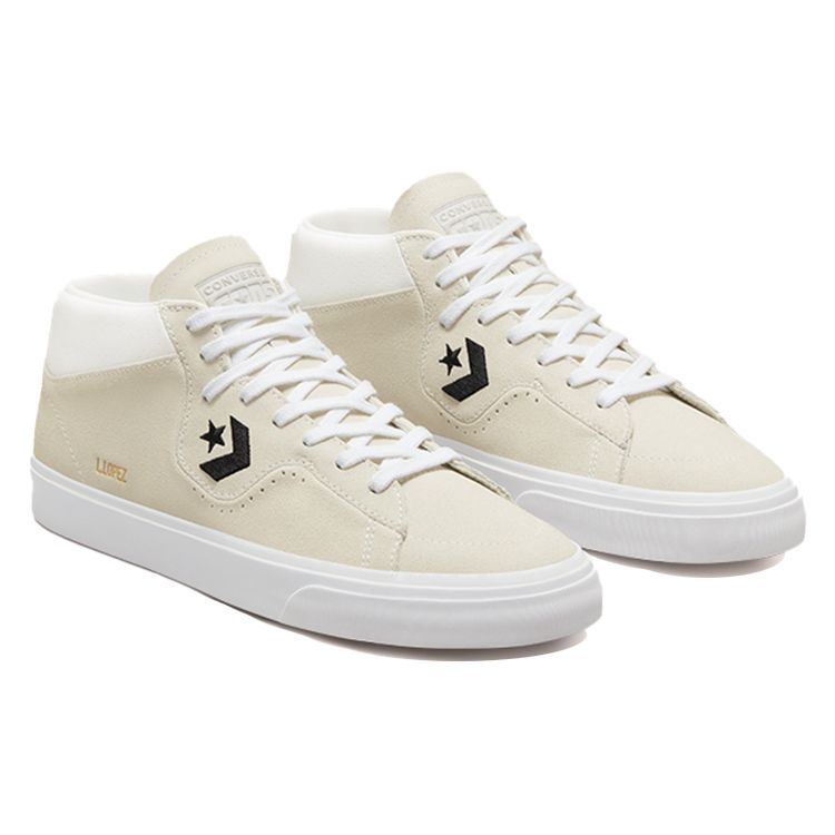 Converse Louie Lopez Pro Повседневные Нескользящие Прочные Полувысокие Кеды для Скейтбординга Унисекс Кеды для Скейтбординга Молочно-Белые 171332C