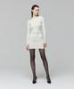 Lady Volume Unbalanced Shirring Mini Dress_Cream