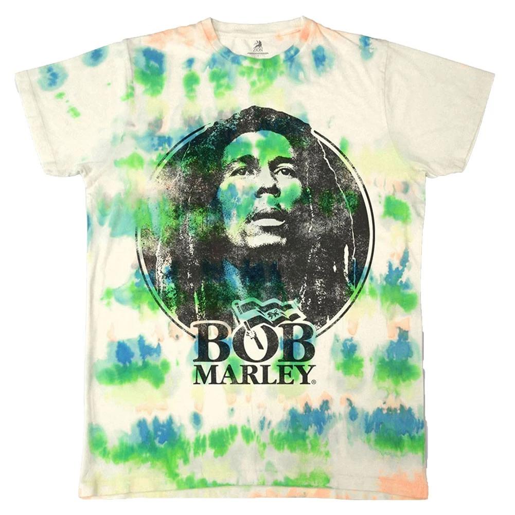 Men's Bob Marley Black & White Logo (Dip-Dye) Tie Dye T-shirt XX-Large Dip-Dye