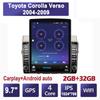 9,7-дюймовый автомобильный радиоприемник для Toyota Corolla Verso 2004-2009 Android 2 DIN Tesla с вертикальным экраном Carplay Авто радио Мультимедийный плеер 2 + 32 ГБ