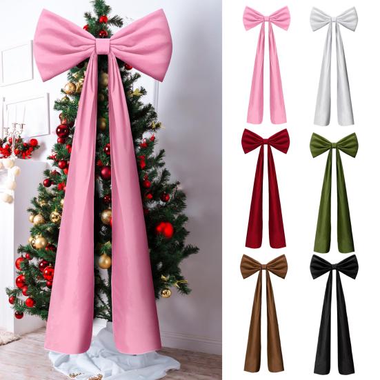 71 Inches Christmas Extra Large Velvet Bow Giant Xmas Tree Toppers Bows for Home Wreath Wall Backdrop Birthday Wedding Party Decoration