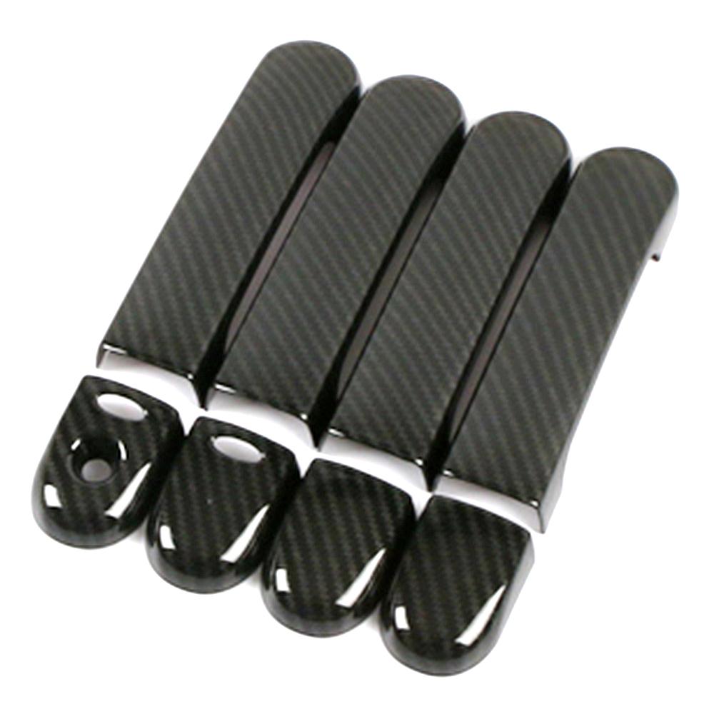 For Nissan March Micra K12 Grand Livina L10 Note Tiida C11 Latio Cube Carbon Fiber Printed Exterior Side Door Handle Cover