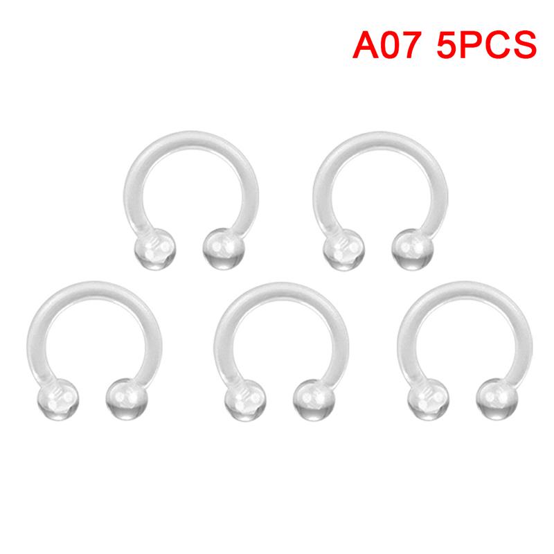 Ювелирные изделия для пирсинга, креативный акриловый прозрачный язык, штанга, кольцо для пупка, бровь, нос