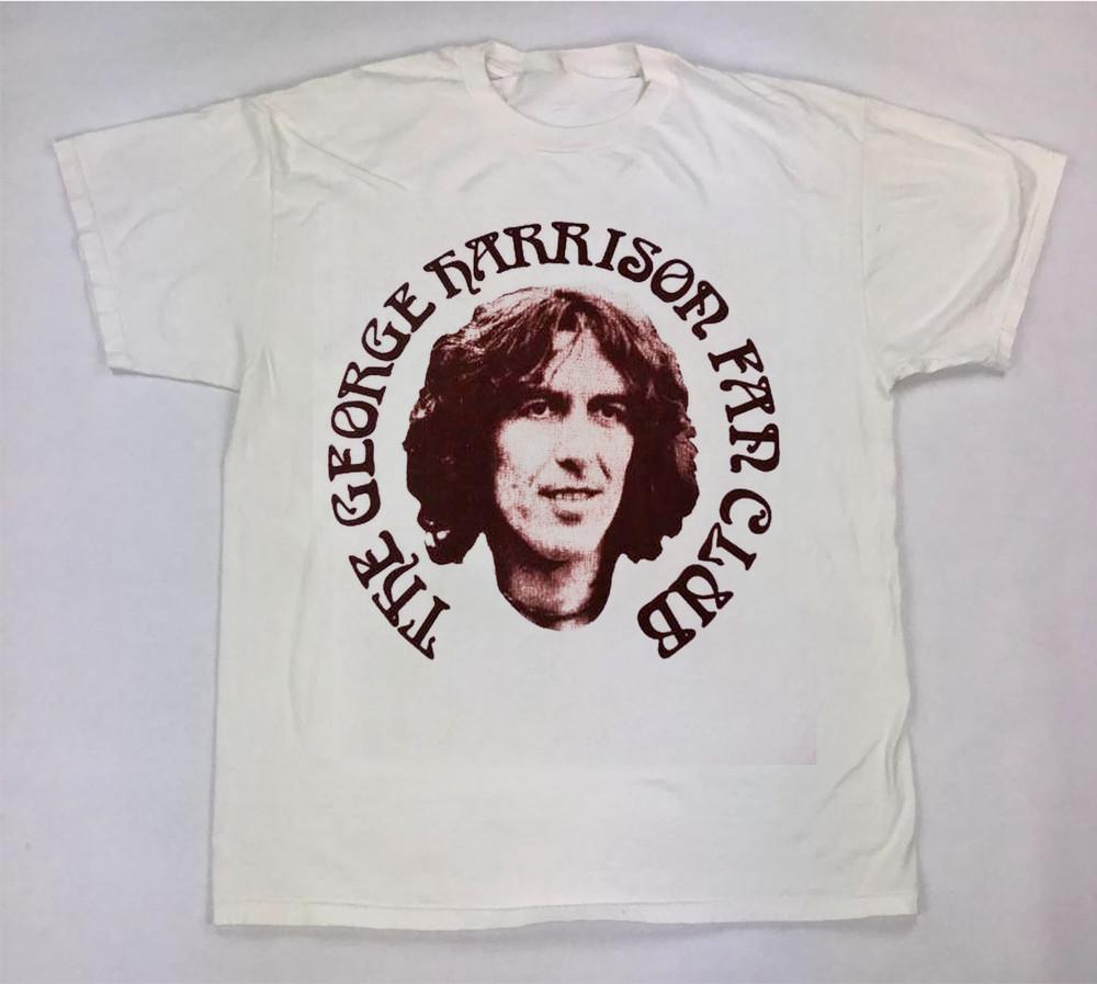 Винтажная белая футболка с коротким рукавом George Harrison, все размеры, унисекс, Подарок HE1590