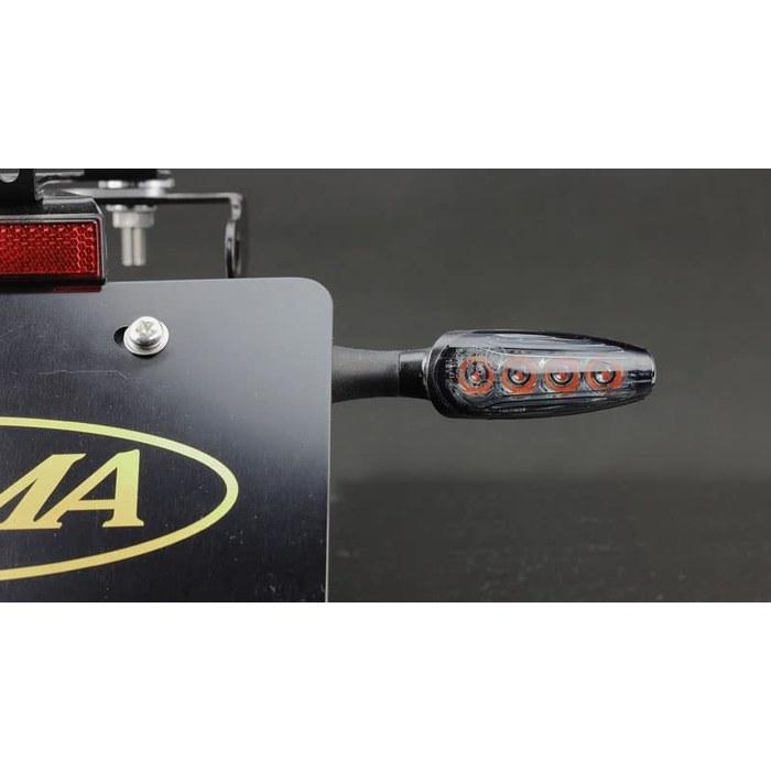 Kijima Motorcycle Turn Signal 4-LED High Brightness Smoke Lens E-Mark Certified 219-5193 Black