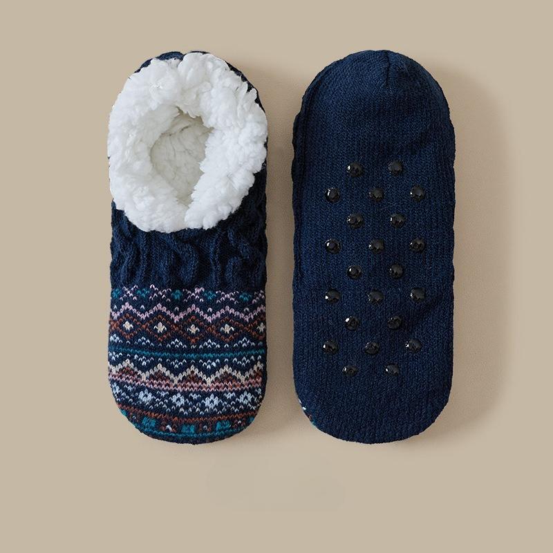 Lamb wool floor socks autumn and winter fleece thickened women's winter indoor adult warm home shoes and socks