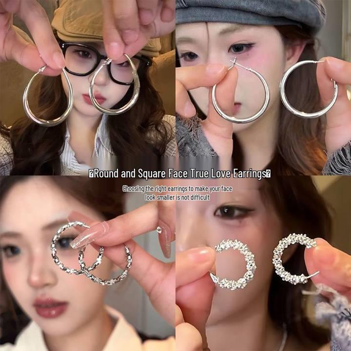 Spicy Style Hoop Earrings – Small, High-End Niche Circles for a Trendy Look