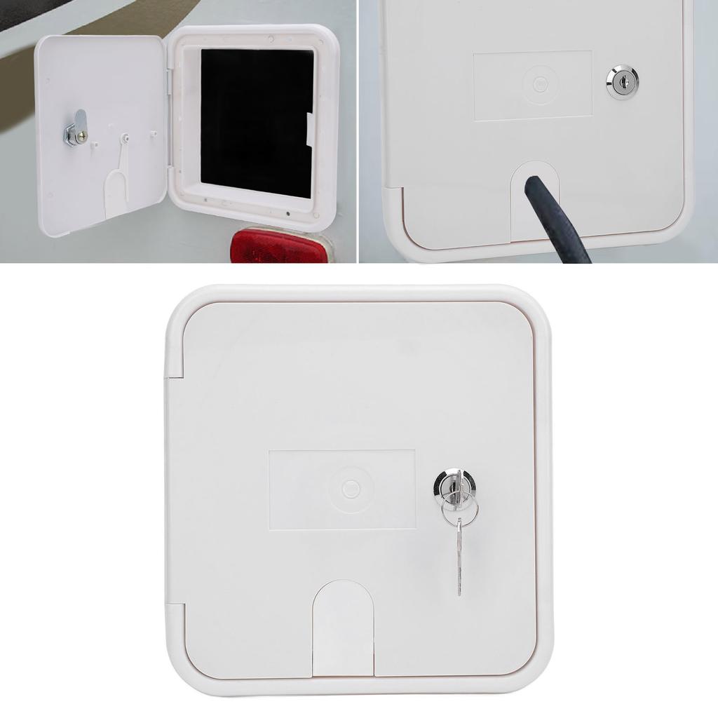 Крышка люка для шнура питания прицепа RV, дверной замок отсека для хранения электрического кабеля с 2 ключами