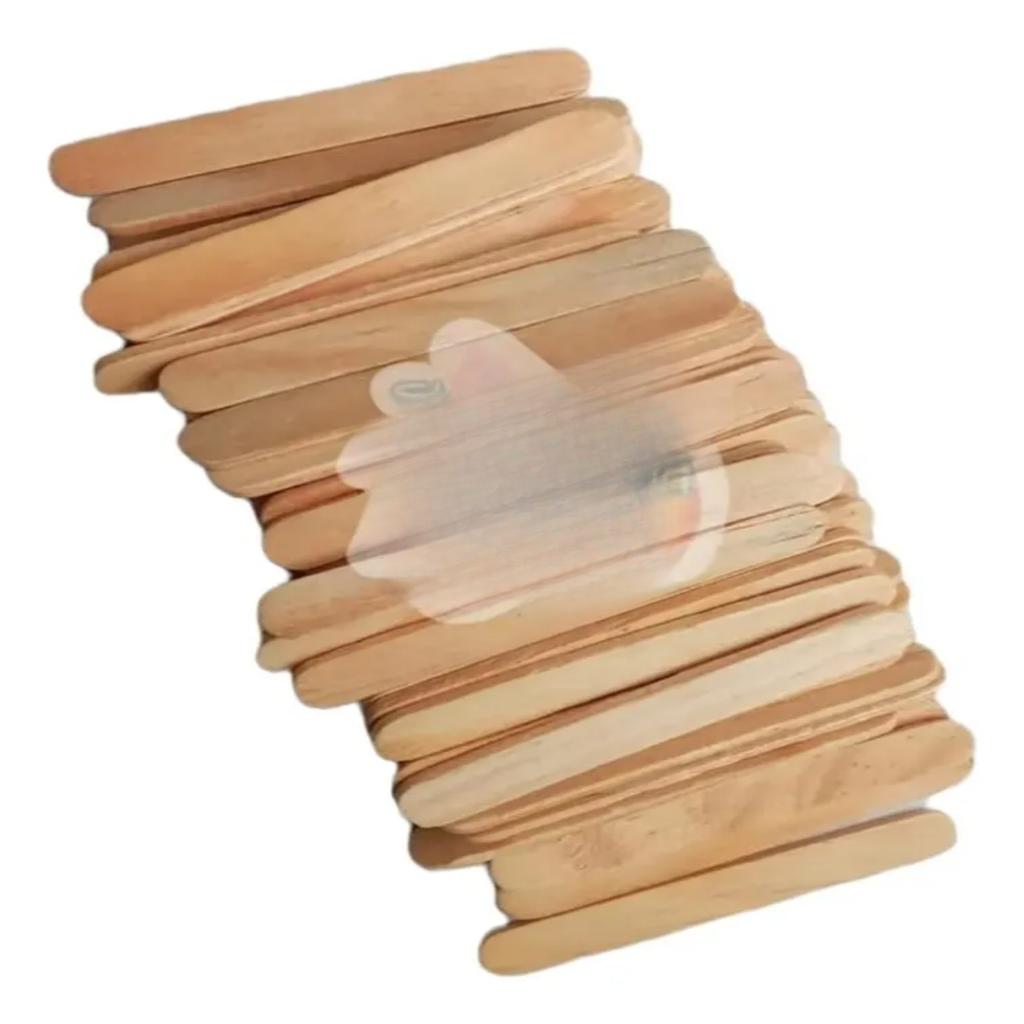 Ice cream sticks popsicle sticks DIY model wooden stick materials natural colored ice cream sticks 100 pcs 8cm x 8mm x2mm