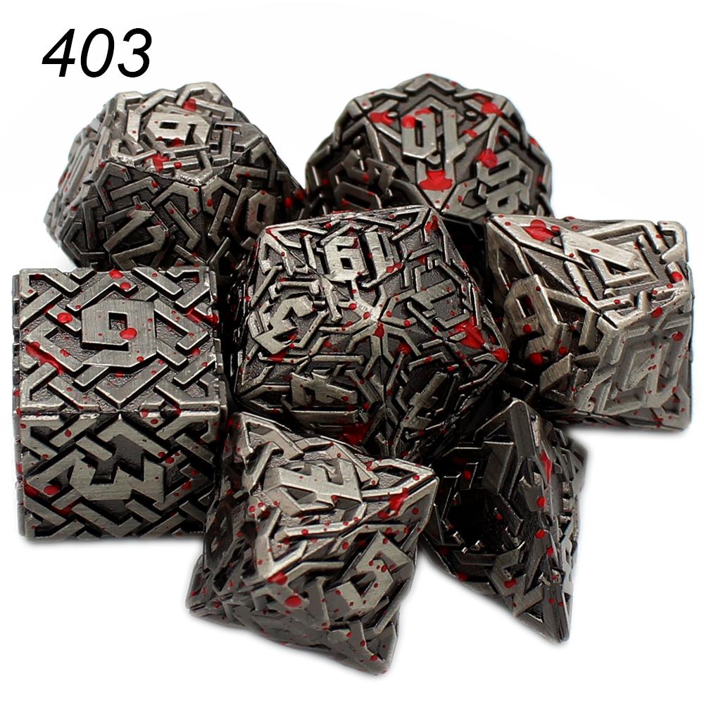 Solid Polyhedral Dice for Role Playing Game, Metal Dice, D & D, DND, Rpg, Rol, Pathfinder Board Game, New Style, 7Pcs, 2023