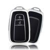 Чехол-брелок для автомобильного ключа с 2-3 кнопками для Toyota Prius Camry Corolla CHR C-HR RAV4 Land Cruiser Prado Hilux Защитный корпус для брелока
