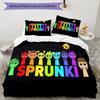 3pcs SPRUNKI3 Design Cover Set - HD Printed Bedding with 1 Cover and 2 Pillowcases - Perfect for Home and Dorm Decor