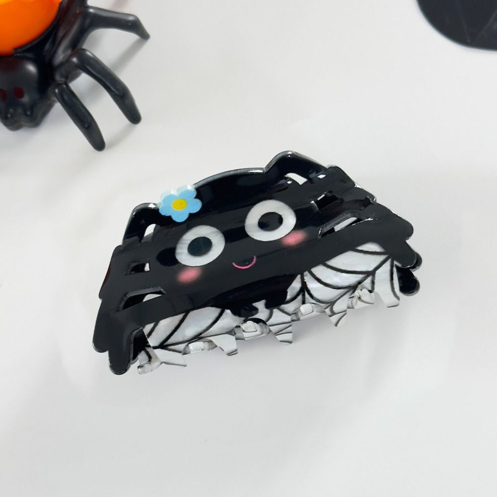 Headwear Acrylic Halloween Hair Claw Spider Ghost Halloween Themed Gripper Bat Hair Clip Skeleton Shark Clip Halloween Party