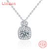 Lindon S925 из стерлингового серебра с муассанитом, роскошное индивидуальное ожерелье с подвеской, женское классическое ожерелье Tide Sugar, полное дикой цепочки на ключицы