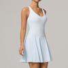 Womens Sporty Yoga Dress With Side Pockets Breathable Stretch Fit Running Tennis Gym Outdoor Activities