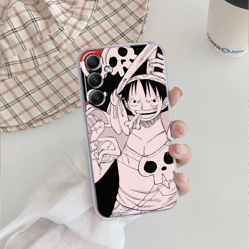 Мягкий прозрачный силиконовый чехол с рисунком аниме для Xiaomi Redmi Note 13 14T 15 Samsung A55 A35 S24 FE iPhone Huawei Honor Camera Защитный противоударный чехол