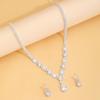 Claw Chain Rhinestone Jewelry Set Water Drop Necklace Wedding Party Earrings  Banquet