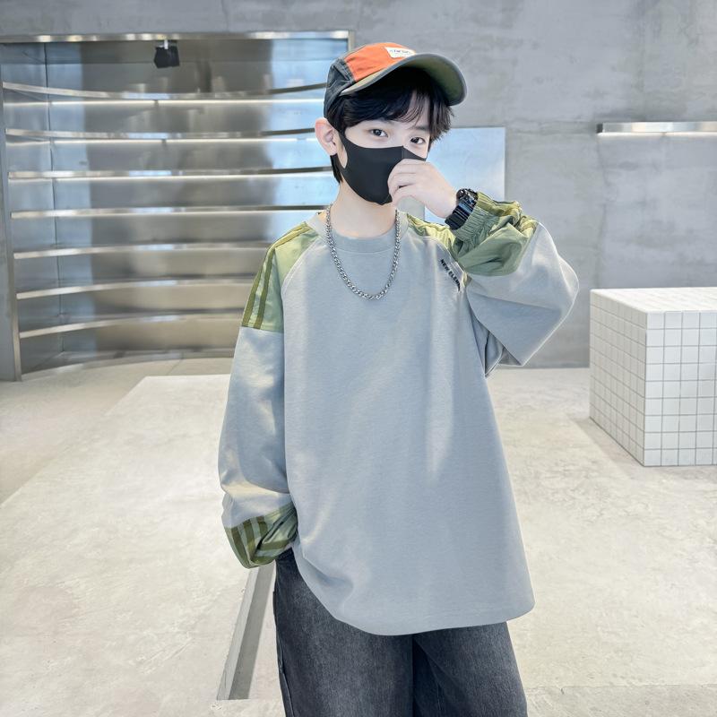 Повседневная футболка с длинными рукавами для мальчиков 2025 года, детская красивая толстовка с капюшоном