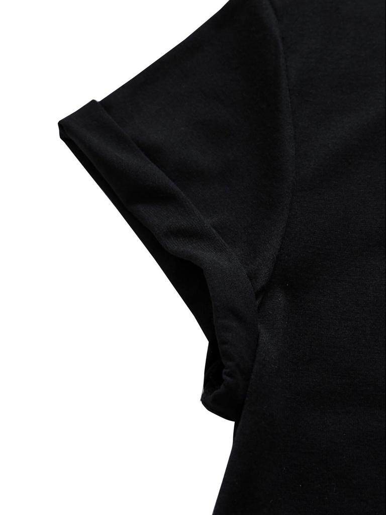 Women's Summer Ghost Pattern Short Sleeve Halloween T-Shirt