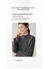 Women's Cashmere Half-Zip Pullover: Versatile Loose-Fit Solid Knit Sweater for Autumn/Winter