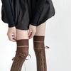 Женские колготки в сетку, шнурованные, до бедра, чулки, колготки, леггинсы, сладкие носки выше колена, противоскользящие носки