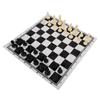 Portable Plastic International Chess Medieval Entertainment Board Game Set Black & White