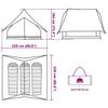 Family Tent with Roof in Grey and Orange 220 x 220 x 184 cm