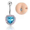 Love Zircon Navel Ring Rhinestone Body Piercing Jewelry  Party Decoration