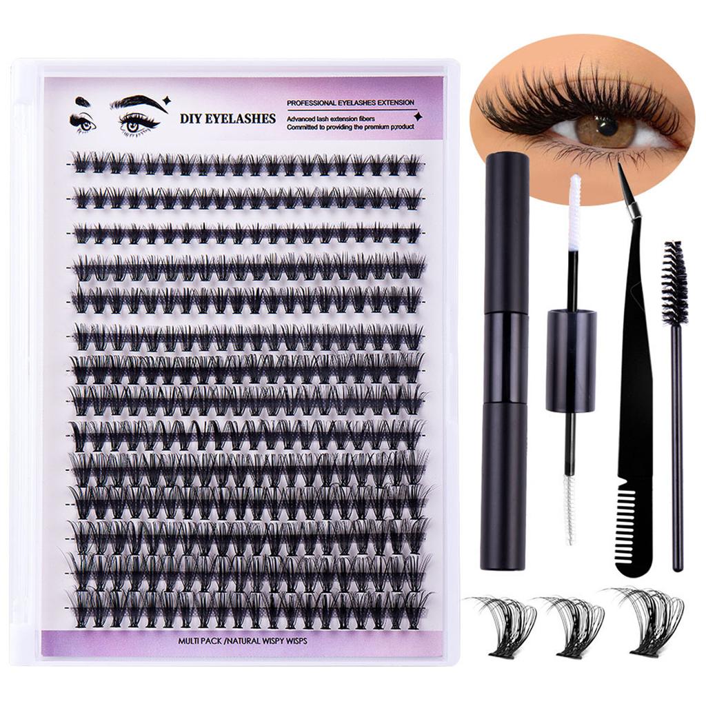 Single Eyelash Extension DIY Segmented Eyelash Thick D Curve False Eyelash for Eye Makeup