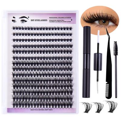 Одинарное наращивание ресниц DIY сегментированные ресницы толстые D-образные накладные ресницы для макияжа глаз