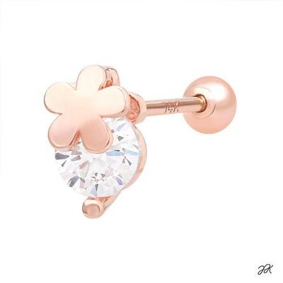 Флосс 14K Золотая Игла Розовое Золото Цветок Кубический Пирсинг (S8539264)