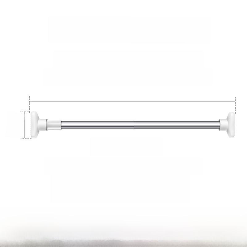 Телескопическая штанга из нержавеющей стали для сушки одежды и штора, без сверления, для ванной комнаты и гардероба