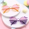 Модные детские солнцезащитные очки в металлической оправе Fox Cute Girls Photo Sunglasses Beach Party Boys Glasses