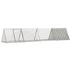 3106450 vidaXL Rabbit Cage Grey 403.5x80.5x71 Cm Galvanized Steel
