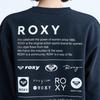 Свитшот Roxy обычного кроя с круглым вырезом и принтом сзади, черный, женский,