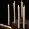 6Pcs Flameless Taper Candles Battery Operated Window Fake Candles with Remote Control Flickering LED Candles for Holiday Wedding Home Decor