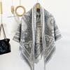 Autumn And Winter Cashew Print Imitation Cashmere Scarf Triangle Shawl French High-End Warm Shawl Outside