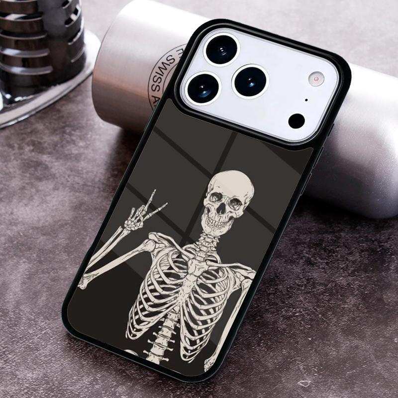 Чехол для телефона с рисунком «Скелет Череп» для iPhone 17,16e,15,14,13,12,11,Mini,Pro,MAX, мягкий силиконовый чехол