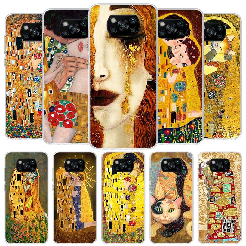 Kiss by Gustav Klimt Desig Cover Phone Case For Xiaomi Poco F7 Ultra X7 X6 X5 Pro M7 Redmi 15C 15 13C 13 12C 12 10C 10 9A 9C 9T