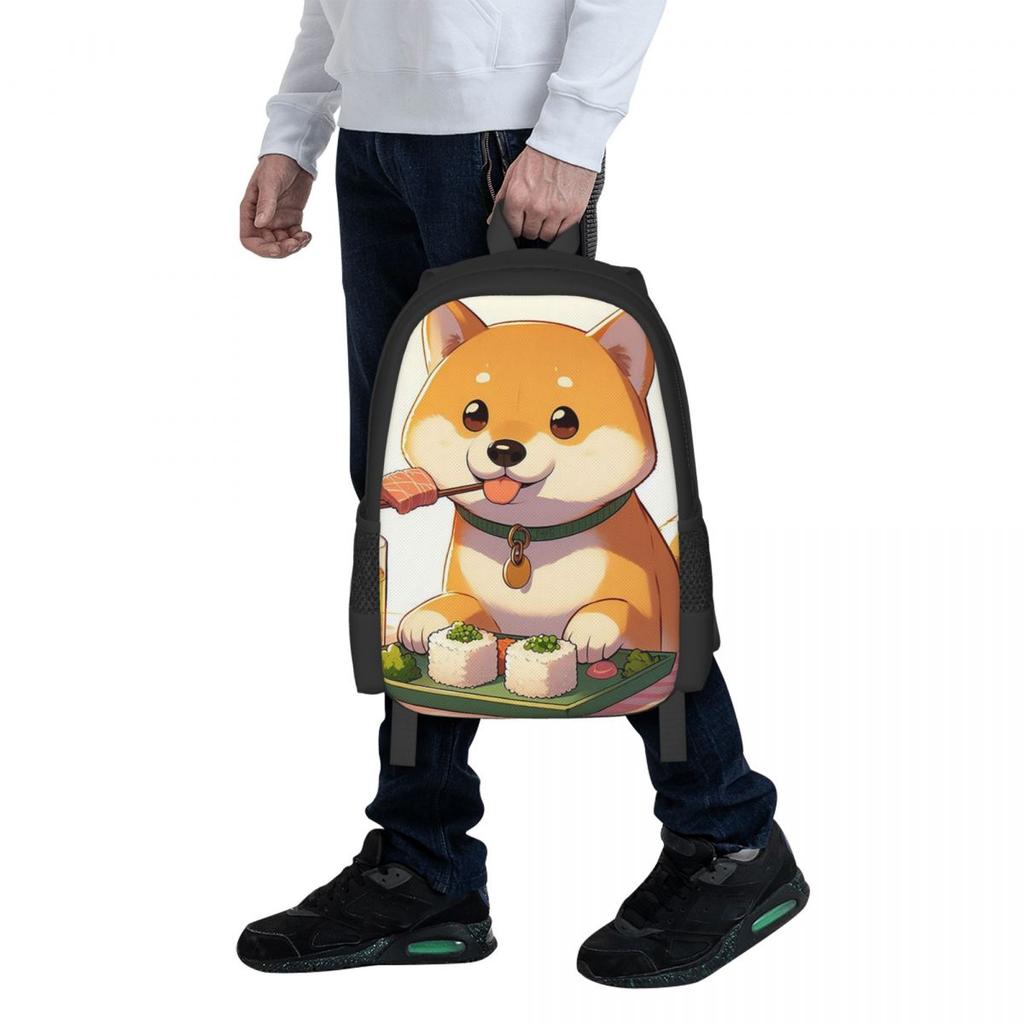 Animal Shiba Inu Dogs Student Backpack School Bag Hiking Travel Daypack for Men Women Fashion Bookbag Shoulder Bags