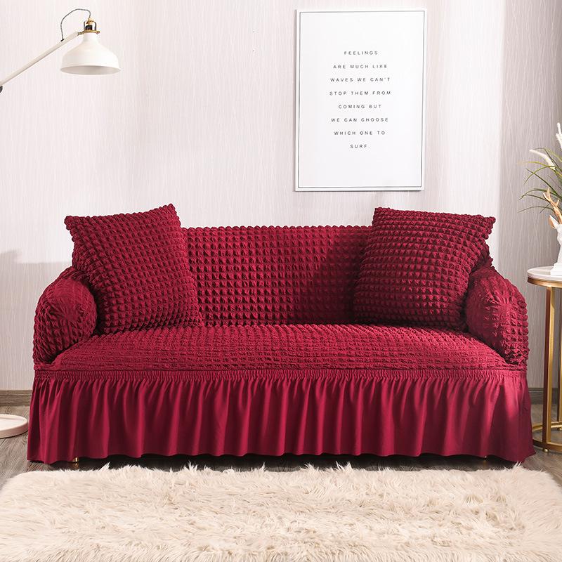 Monochrome Modern High Quality Euro Jacquard Stretchable Elastic Sofa Covers for Corner Sofa 1/2/3/4 Sectional Sofa Cover for Living Room