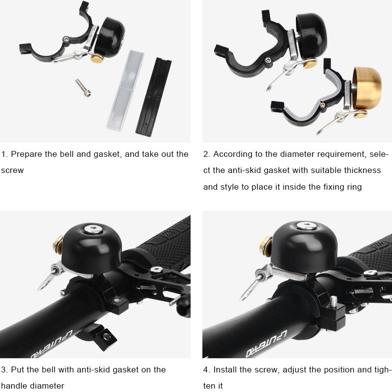 Ретро велосипедный звонок медный классический чистый громкий звук горный велосипед руль кольцо гудок безопасность шоссейный велосипедный предупреждающий сигнал