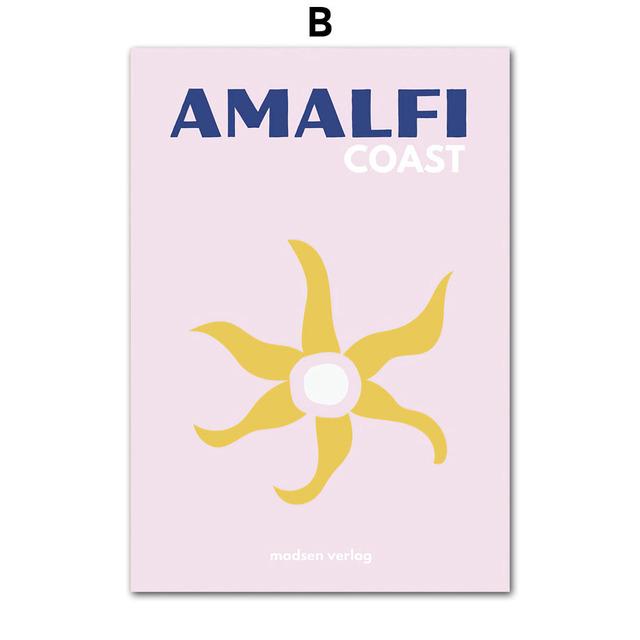 Рамка из цельного дерева Абстрактные пальмовые листья Коралловые путешествия Красочные винтажные постеры и принты Холст в скандинавском стиле Настенная живопись Украшение гостиной