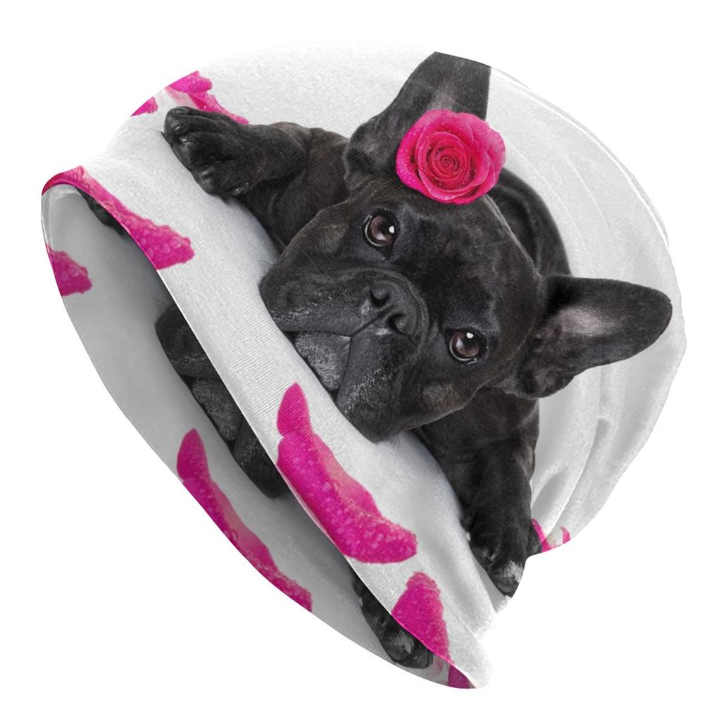 Осенние женские теплые шапочки с цветами и собаками, двойные ветрозащитные шапки с капюшоном