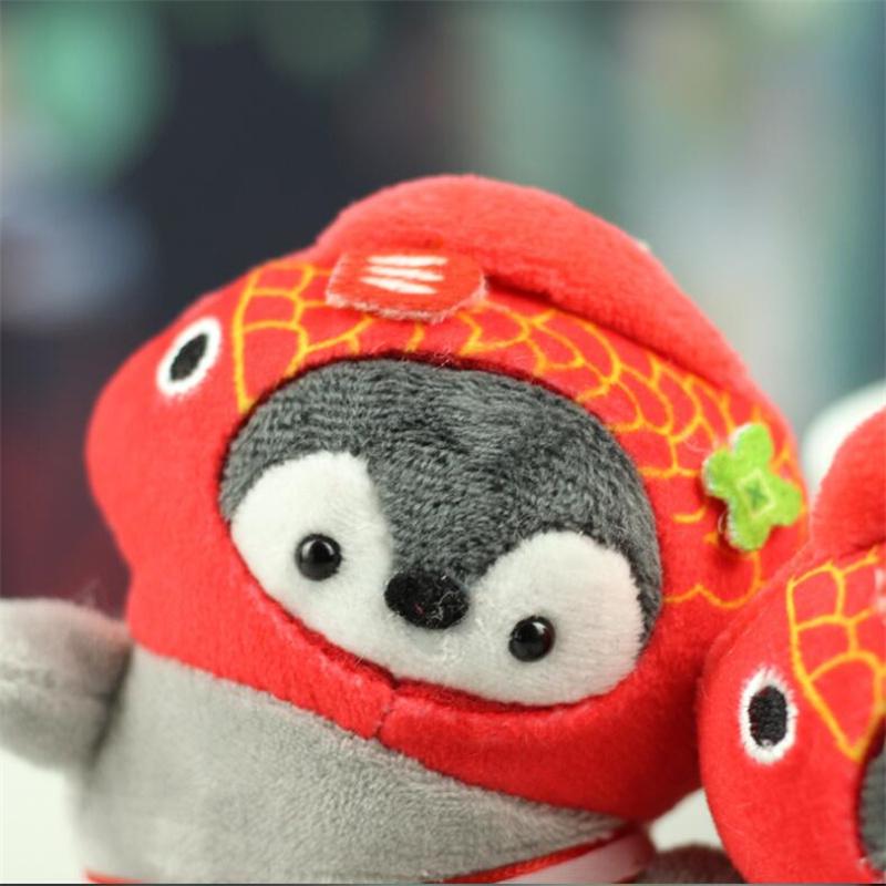 Cute Little Penguin Pendant Plush Toy Stuffed Animal Bag Decoration Doll Keychain For Girls Christmas Gifts 10CM