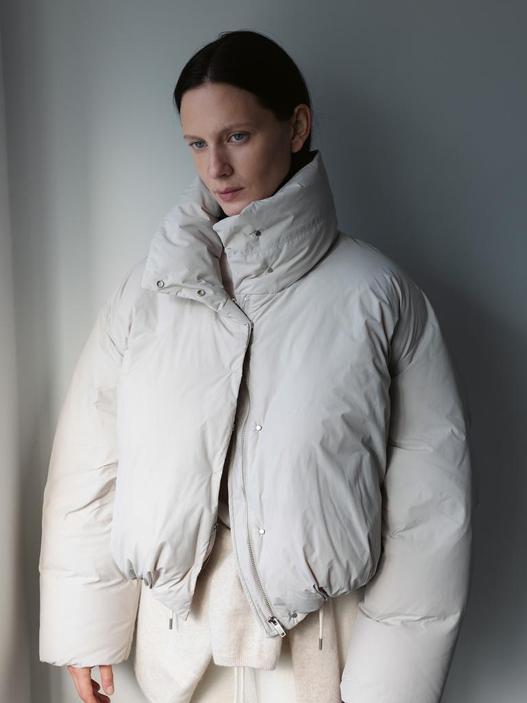 Rrace Puffer Down Jumper_Beige