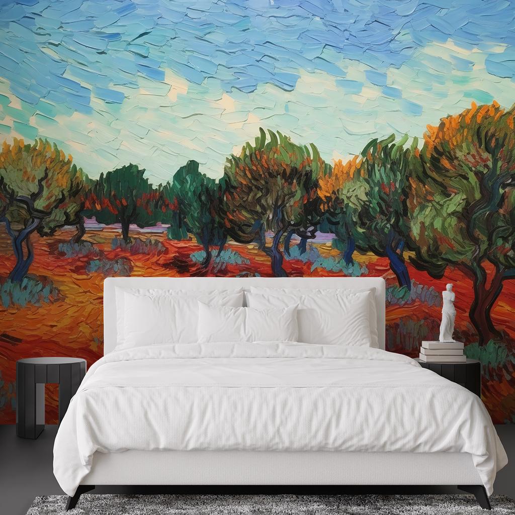 Wallpaper Olive trees - V. van Gogh