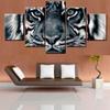 Wall Art Canvas Painting HD Printed Poster Home Decoration 5 Panel Animal Tiger Living Room Modular Pictures No Frame