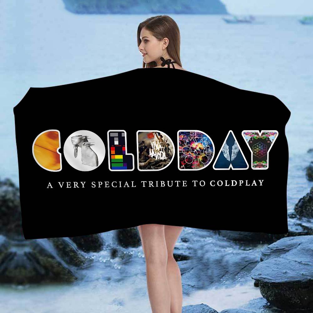 Classic Pop Rock Band C-Coldplay Bath Towel Microfiber Soft Water Absorbing Breathable For Girl Kids Cartoon Beach Towel