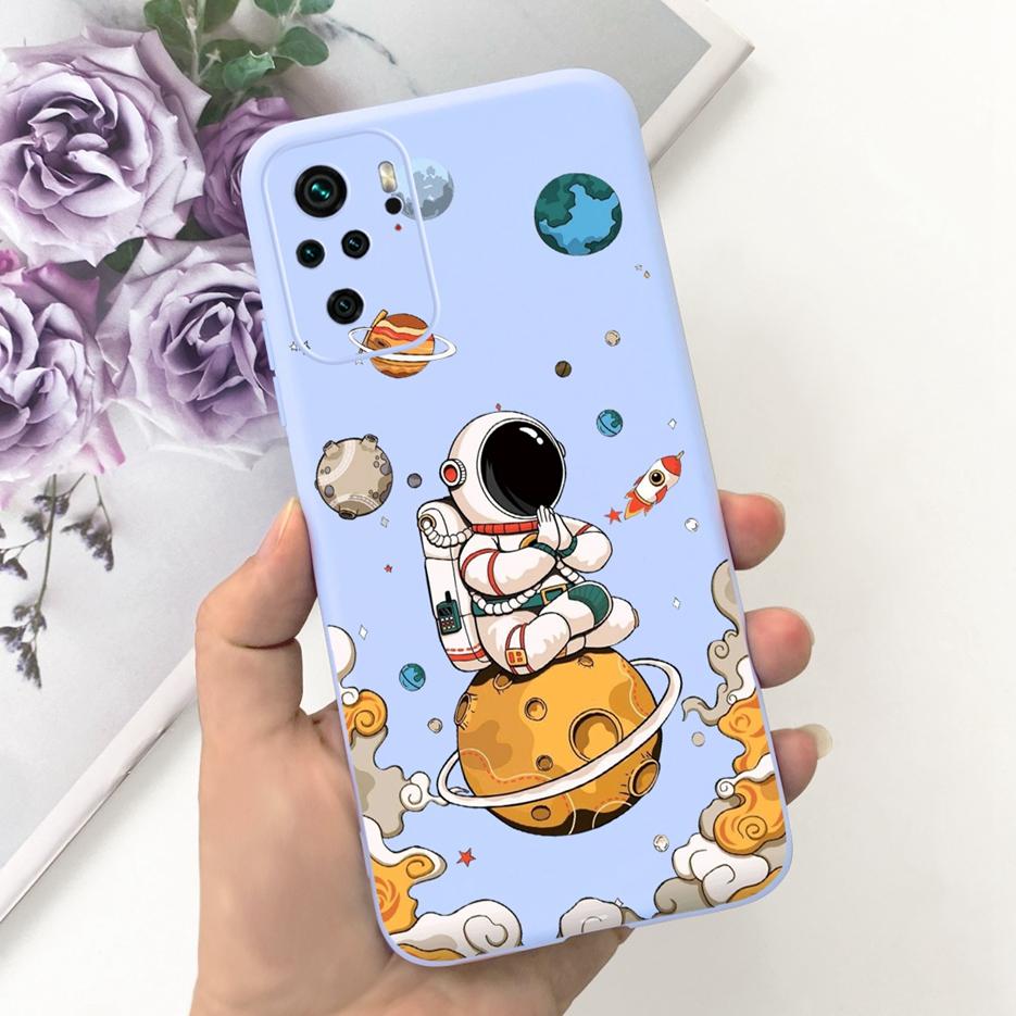 For Xiaomi Redmi Note 10 Case Redmi Note 10S Cute Astronauts Cartoon Cover Soft TPU Phone Cases For Redmi Note 10 Pro Max Bumper